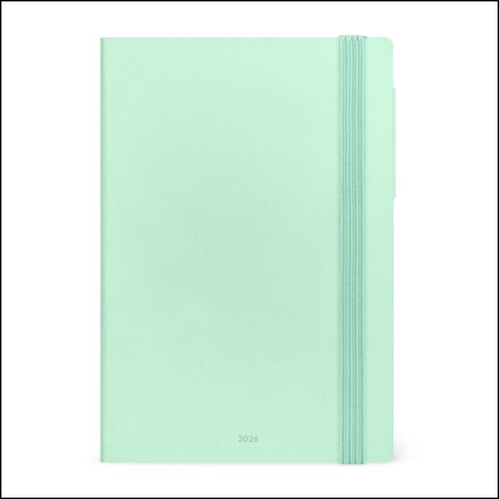 12-Month Diary - 2026 - Medium Weekly Diary - Pastel Mint