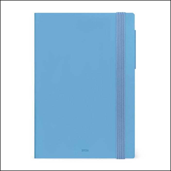 12-Month Diary - 2026 - Medium Weekly Diary - Retro Blue