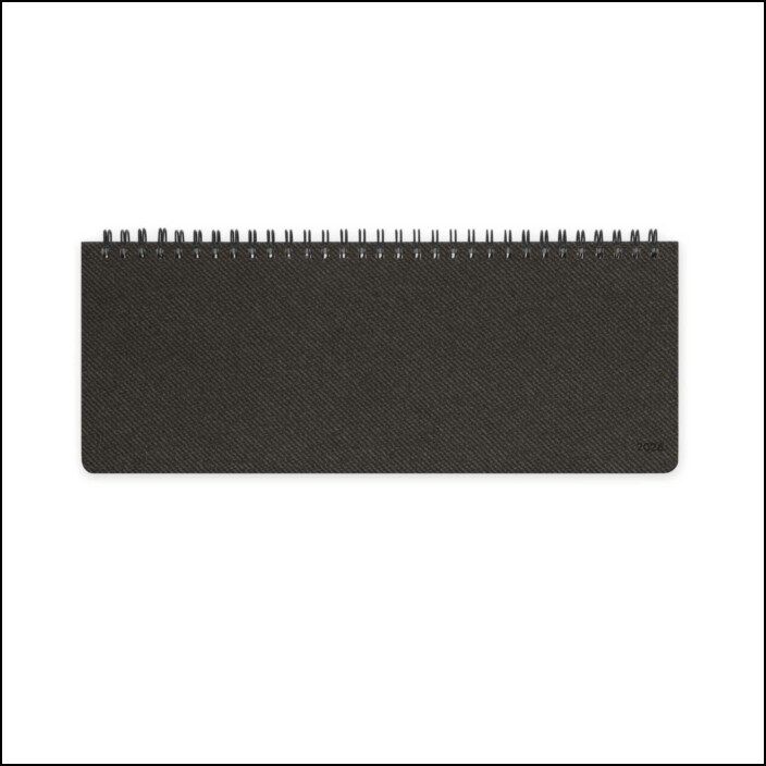 12-Month Diary - 2026 - Desk Planner - Deep Graphite