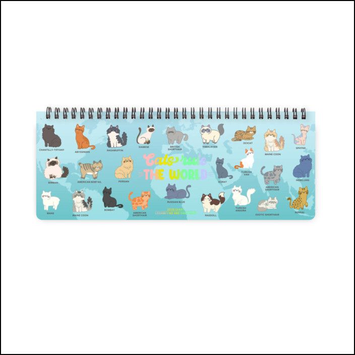 12-Month Diary - 2026 - Desk Planner - Kitty