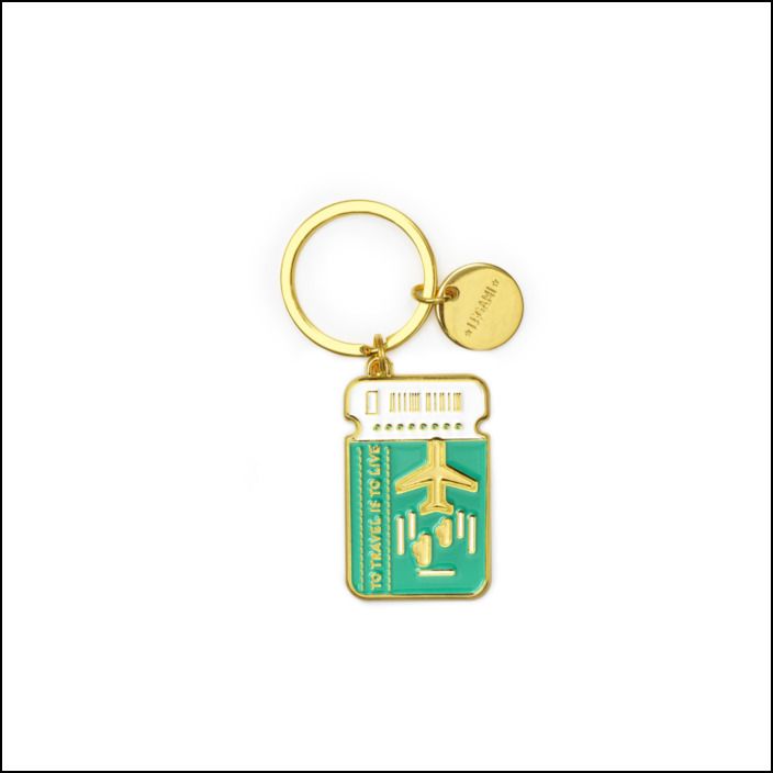 Enamel Key Ring - What a Key Ring - Travel