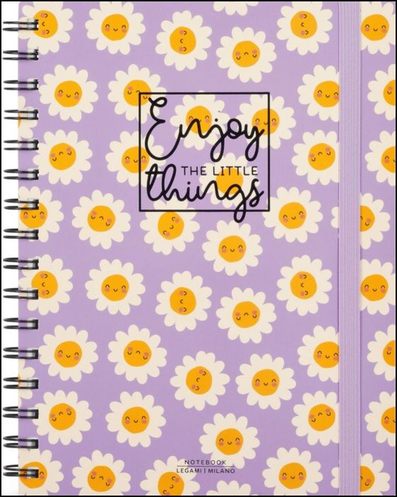 Spiral Notebook Large Daisy