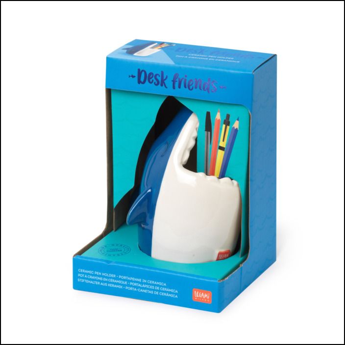 Ceramic Pen Holder - Desk Friends - Shark
