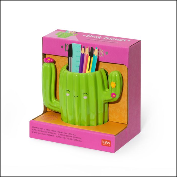 Ceramic Pen Holder - Desk Friends - Cactus