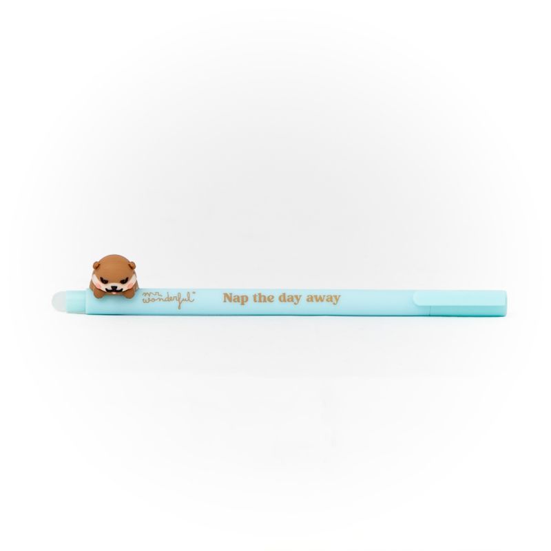 Caneta Apagável Lontra Preguiçosa - Tire uma Soneca do Dia Todo