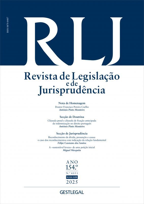 Revista de Legislação e de Jurisprudência - Ano 154.º - N.º 4051