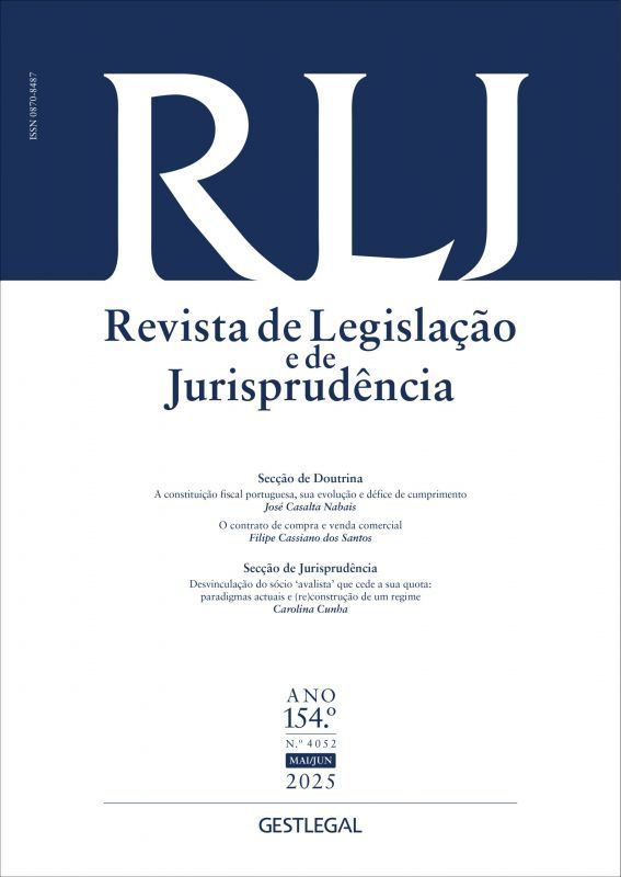 Revista de Legislação e de Jurisprudência - Ano 154.º - N.º 4052