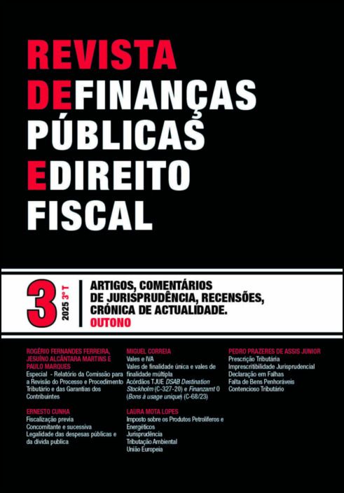 Revista de Finanças Públicas e Direito Fiscal 2025 - 3º