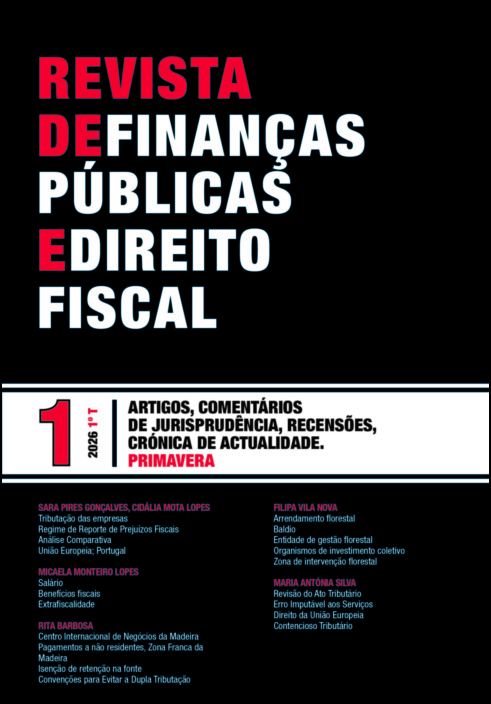 Revista de Finanças Públicas e Direito Fiscal 2026 -T1