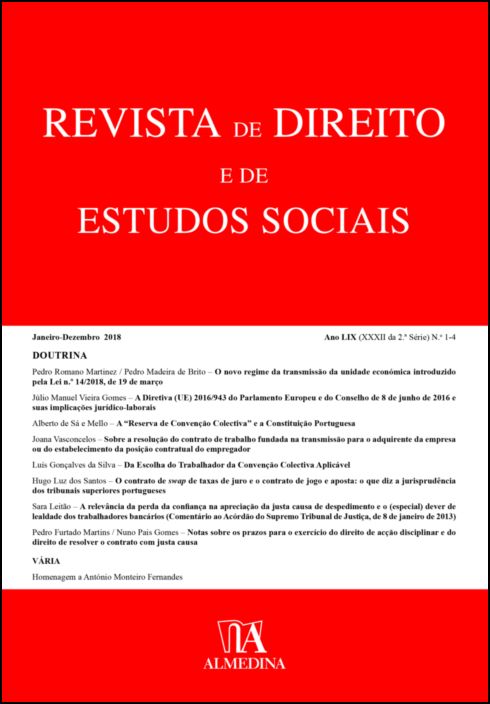 Revista de Direito e de Estudos Sociais 1-4 (2018)