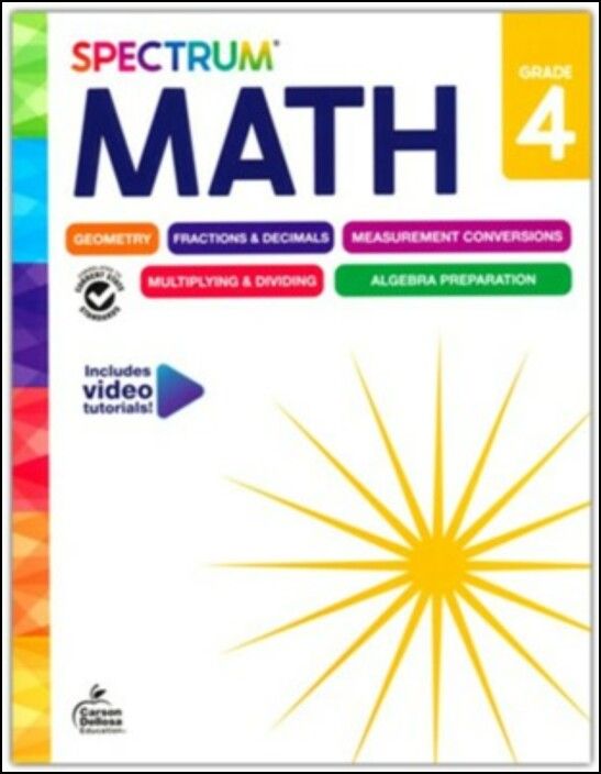 Spectrum Math Workbook Grade 4