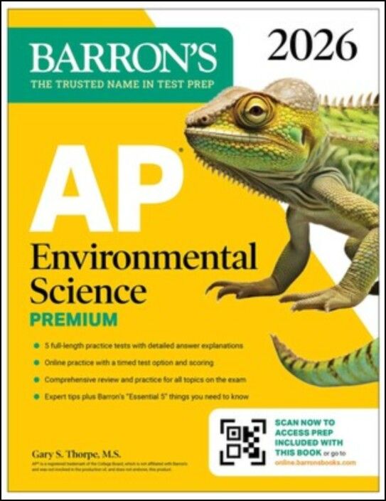 AP Environmental Science Premium, 2026  Prep Book With 5 Practice Tests + Comprehensive Review + Onl