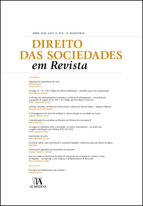 Direito das Sociedades em Revista - Vol. 23 - 2020