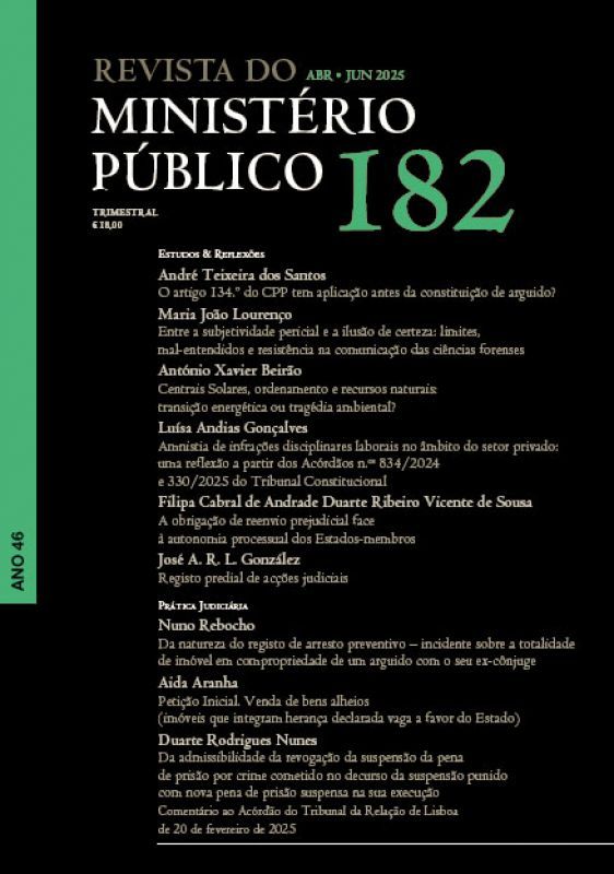 Revista do Ministério Público Nº 182