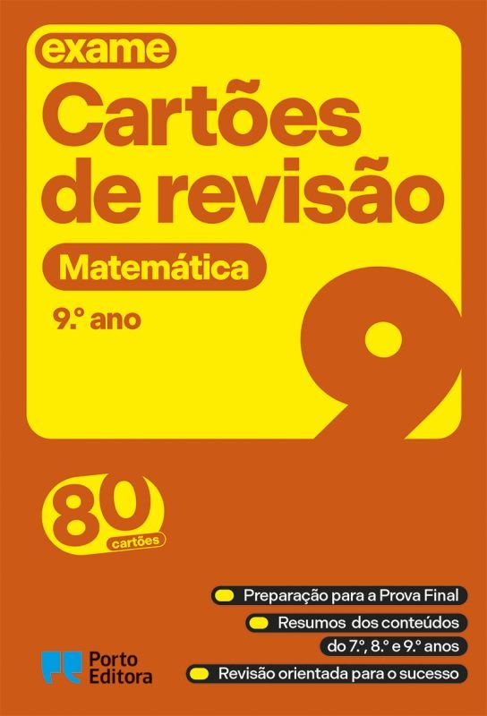 Cartões de Revisão - Livro Matemática - 9.º Ano