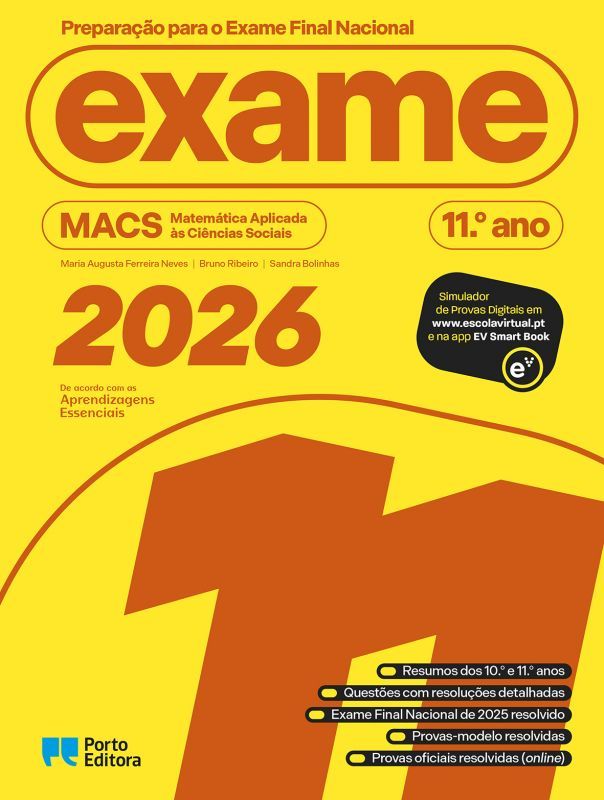 Preparação para o Exame Final Nacional 2026 - MACS - Matemática Aplicada às Ciências Sociais - 11.º Ano