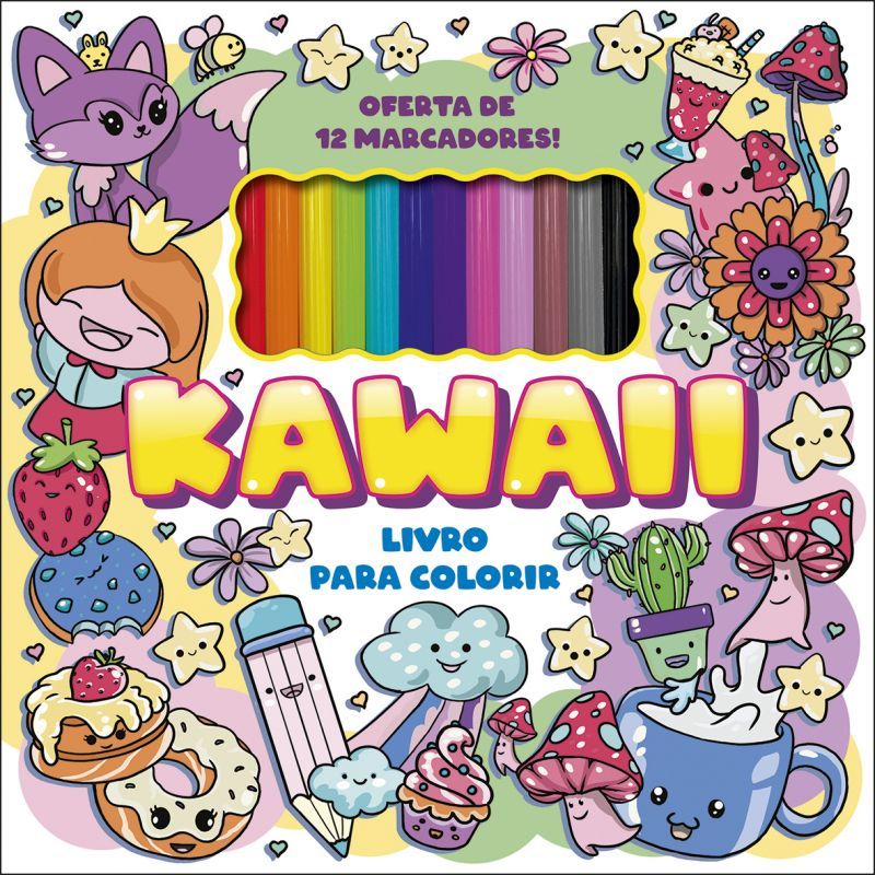 Kawaii - Livro para Colorir