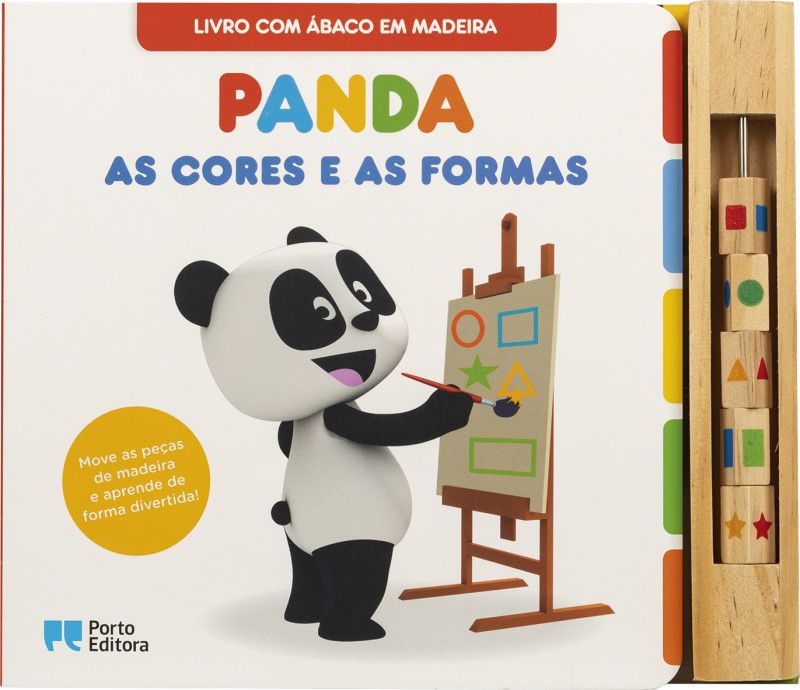Canal Panda - As Cores e As Formas - Livro com Ábaco em Madeira