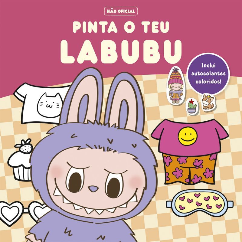 Pinta o teu Labubu - Inclui Autocolantes Coloridos!