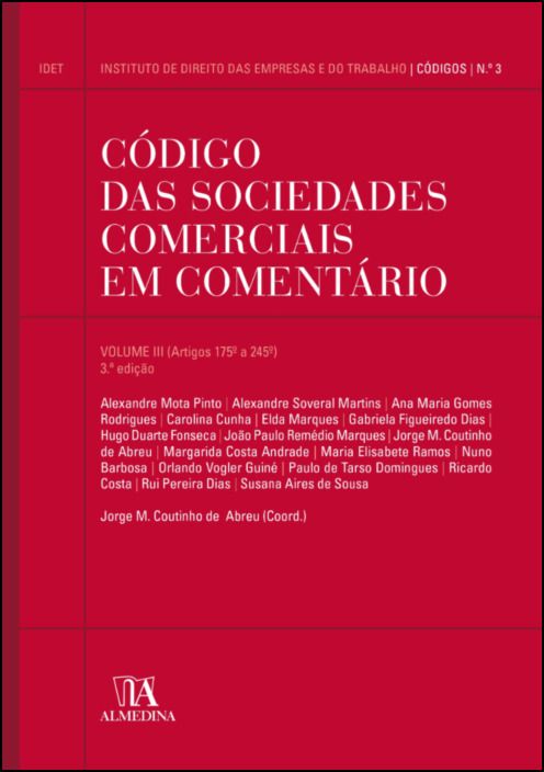 Código das Sociedades Comerciais em Comentário - Volume III