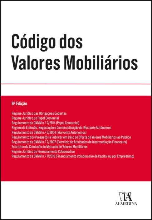 Código dos Valores Mobiliários - 6ª Edição