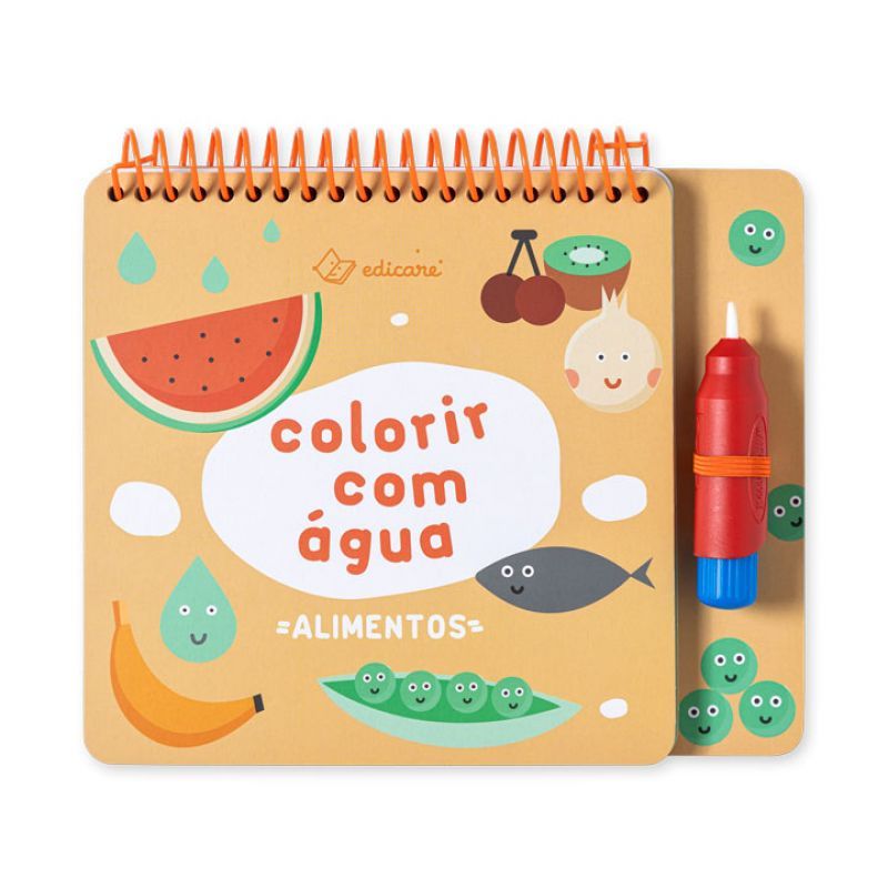 Alimentos - Colorir com Água