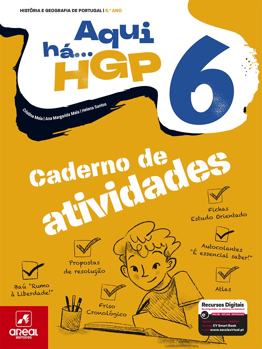 Caderno de Atividades - Aqui há... HGP! - História e Geografia de Portugal - 6.º Ano