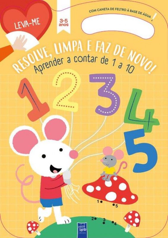 Aprender a Contar de 1 a 10 - Amarelo 3-5 Anos 