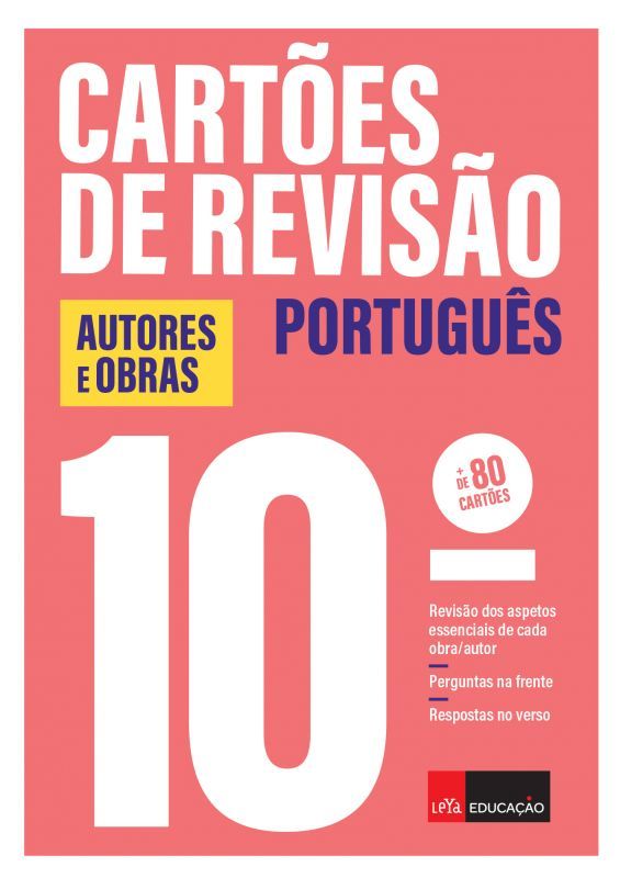 Cartões de Revisão Português  - Autores e Obras - 10.º Ano