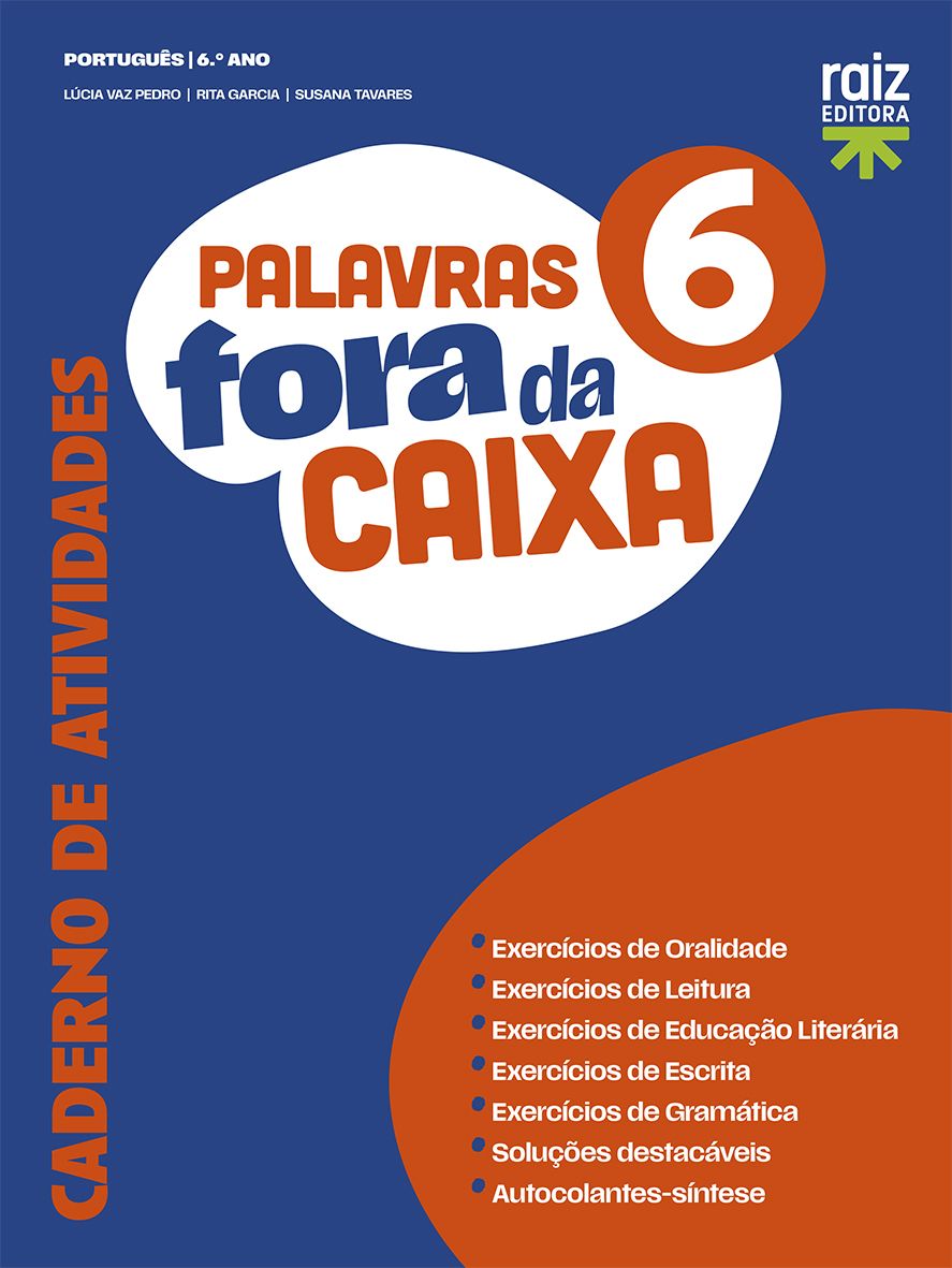 Caderno de atividades - Palavras fora da caixa 6 - Português - 6.º Ano
