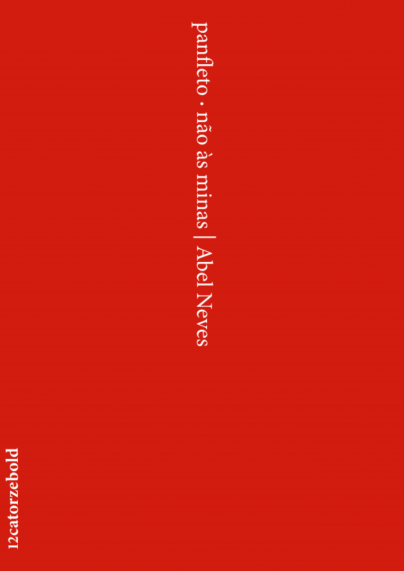 Panfleto · não às minas
