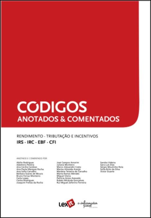 Rendimento - Tributação e Incentivos (IRS/IRC/EBF/CFI)