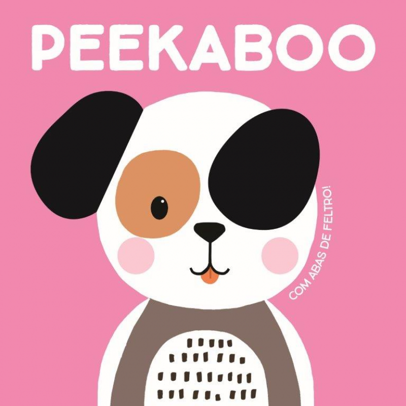 Peekaboo Com Abas de Feltro - Cão - Rosa