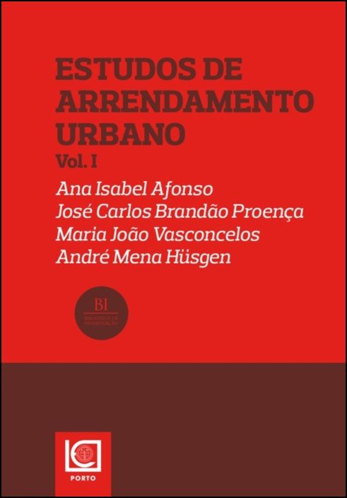 Estudos do Arrendamento Urbano - Vol. I