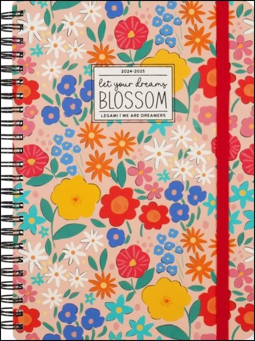 16-Month Diary - 2024/2025 - Large Weekly Spiral Bound Diary - Flowers