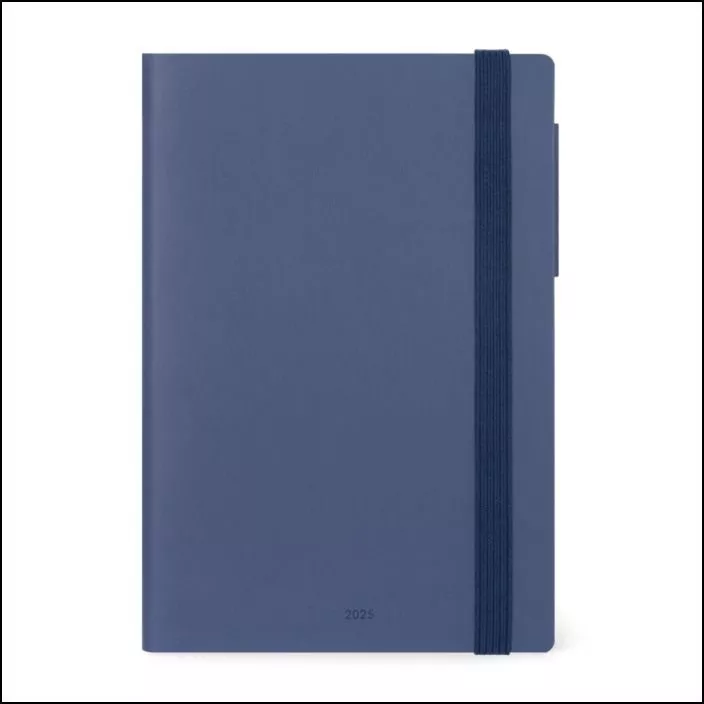 12-MONTH DIARY - 2025 - MEDIUM WEEKLY DIARY WITH NOTEBOOK - BLUEBERRY