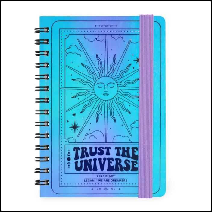 12-MONTH DIARY - 2025 - SMALL WEEKLY SPIRAL BOUND DIARY - TAROT