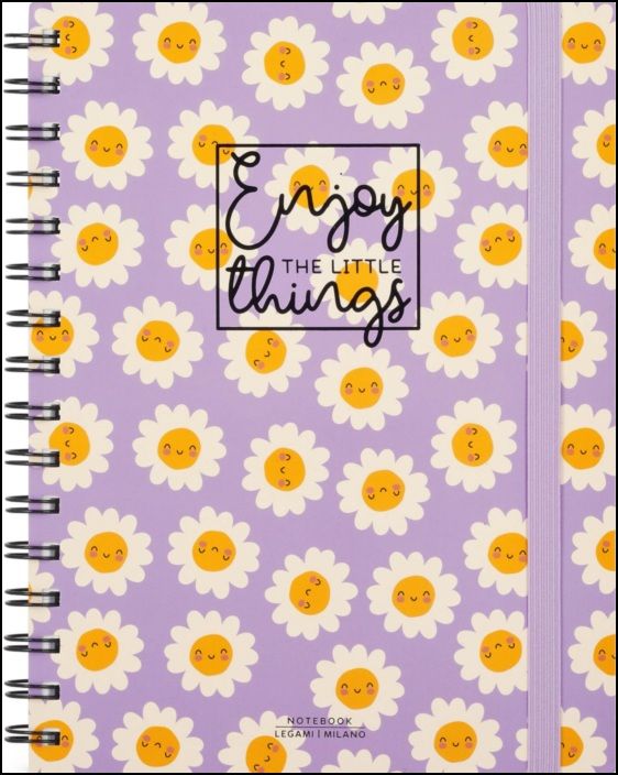 Spiral Notebook Large Daisy