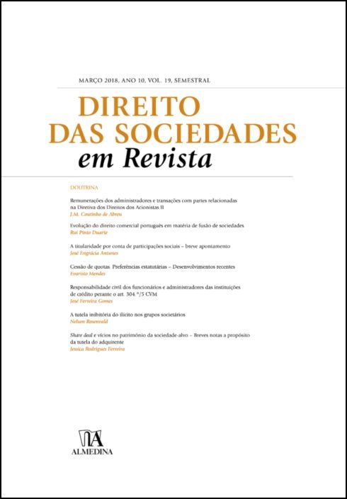 Direito das Sociedades em Revista - Vol. 19 - 2018