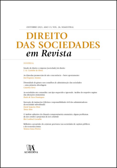 Direito das Sociedades em Revista - Vol. 26 - 2021