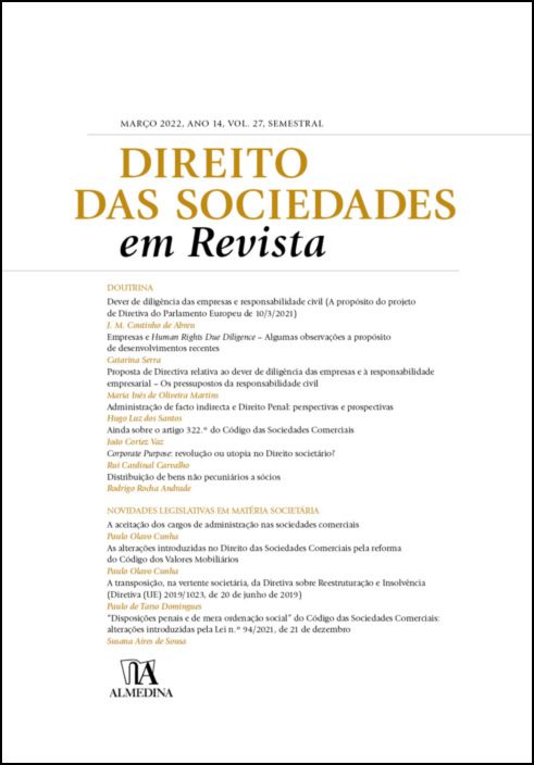 Direito das Sociedades em Revista - Vol. 27 - 2022