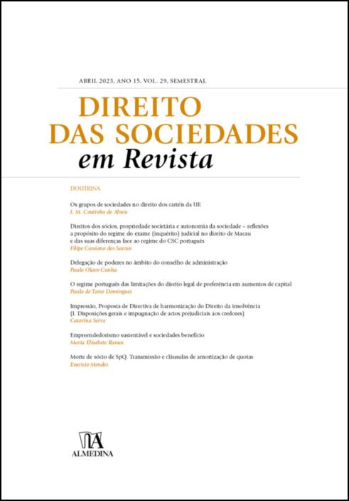 Direito das Sociedades em Revista - Vol. 29 - 2023