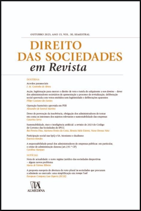 Direito das Sociedades em Revista - Vol. 30 - 2023