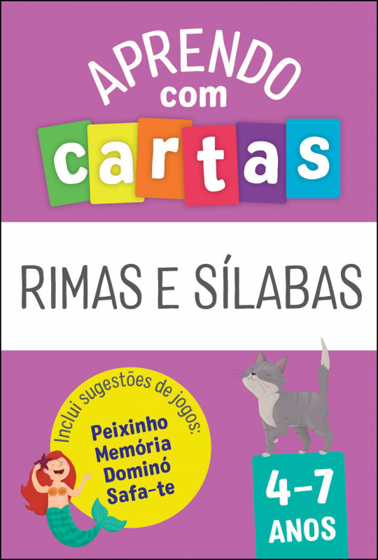 Aprendo com Cartas - Rimas e Sílabas 4-7 Anos