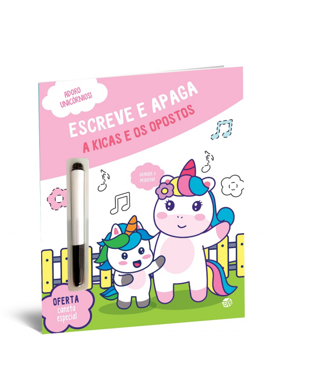 Adoro Unicórnios - A Kikas e os Opostos - Livro de Atividades com Oferta de Caneta Especial